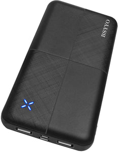 BSYYO Powerbank 10000mAh USB C klein Externer Akku Mit Dualer 3A Ausgängen und USB-C,Micro Eingang, Power Bank für Handy iPhone, Samsung, Huawei, iPad Tablet und mehr